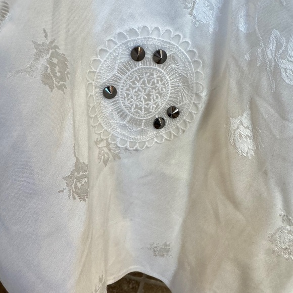 NEW ZARA ATELIER OYSTER WHITE STUDDED BEADED DRESS LIMITED EDITION XS - Picture 11 of 15